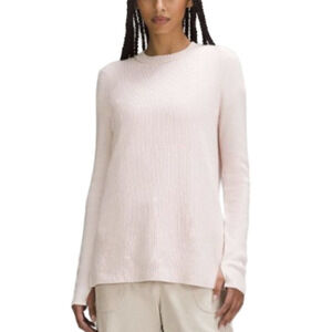 Lululemon Take It All In Cotton-Blend Pink Sweater Strawberry Milkshake Small